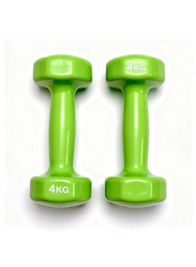 Liveup أثقال دائمة ليفوب 4 كجم*2 رأس كلاسيكي أخضر Ls2001 - Image 1